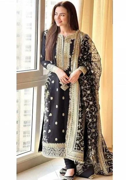 Az 1204 To 1205 By Alzohaib Georgette Wholesale Pakistani Salwar Suits In India
